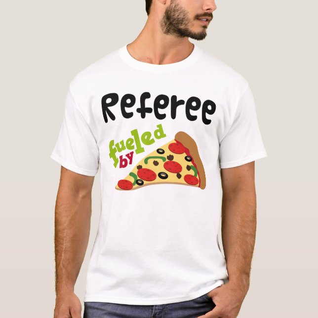 Camisa (engraçada) da pizza T do árbitro (Frente)