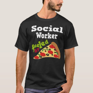 Camisa (engraçada) da pizza T do assistente social
