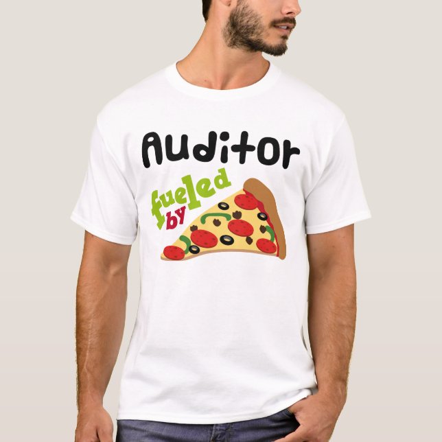 Camisa (engraçada) da pizza T do auditor (Frente)