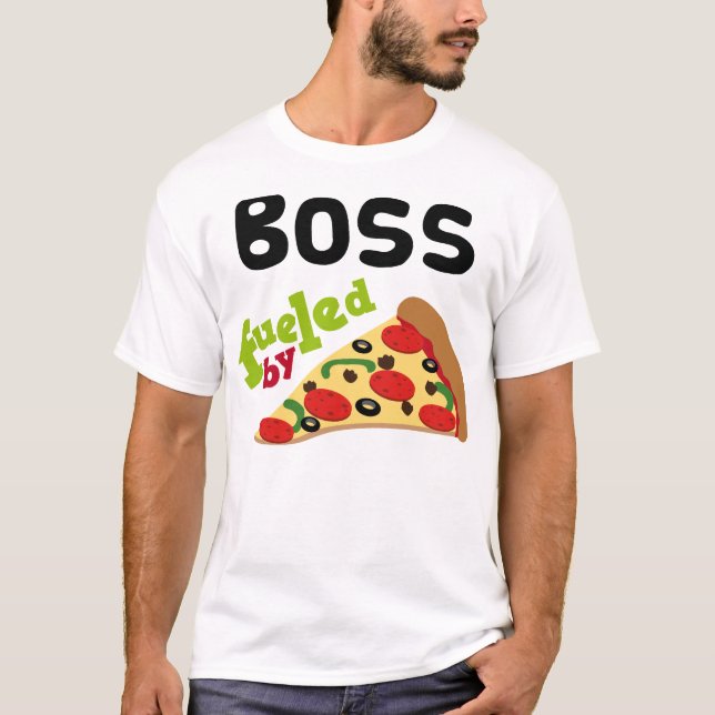 Camisa (engraçada) da pizza T do chefe (Frente)