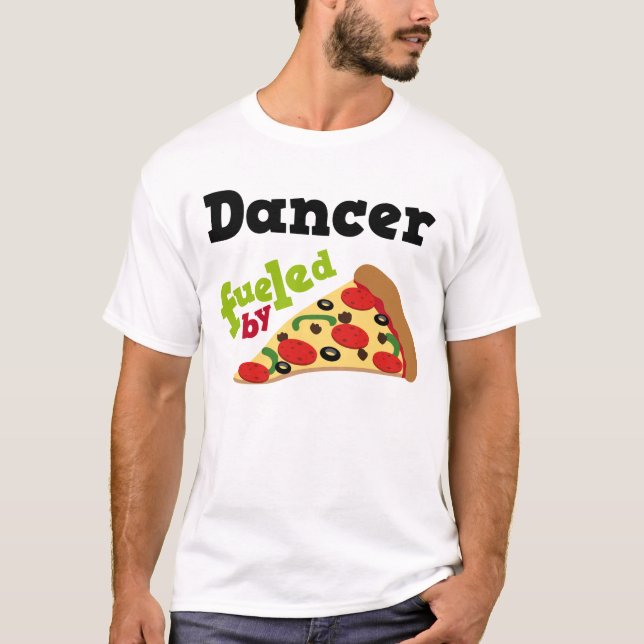Camisa (engraçada) da pizza T do dançarino (Frente)