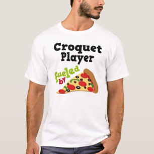 Camisa (engraçada) da pizza T do jogador do