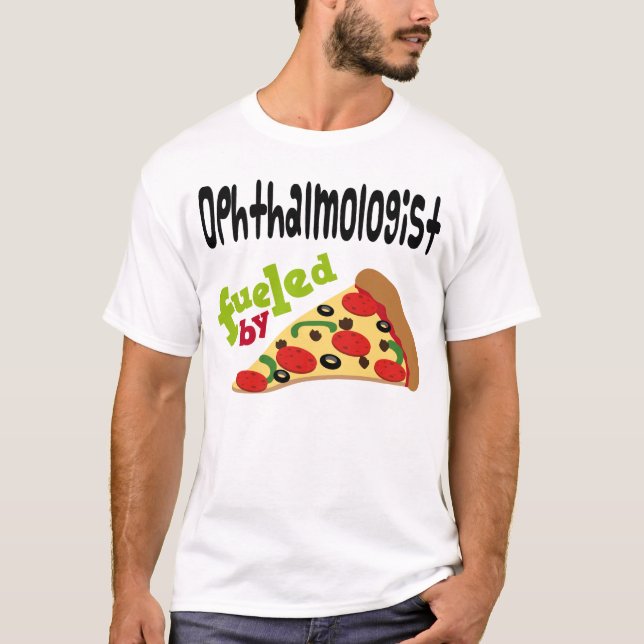 Camisa (engraçada) da pizza T do oftalmologista (Frente)