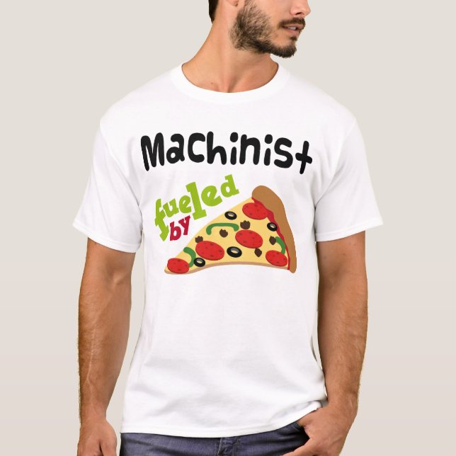 Camisa (engraçada) da pizza T do operador (Frente)