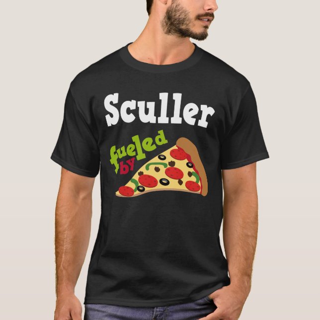 Camisa (engraçada) da pizza T do Sculler (Frente)