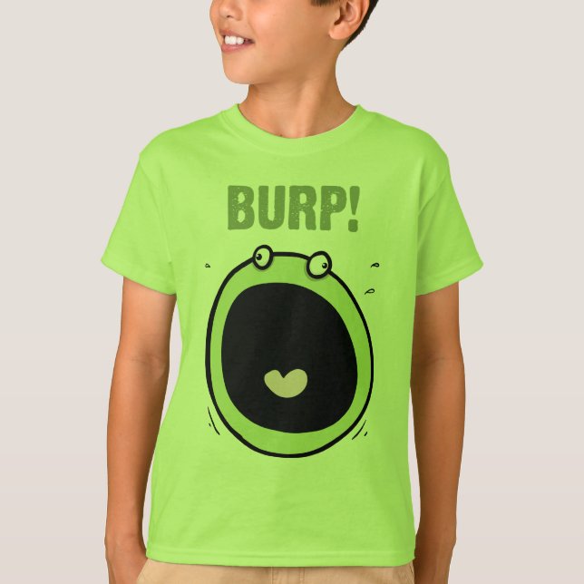 Camisa engraçada da roupa T dos miúdos do Burp (Frente)