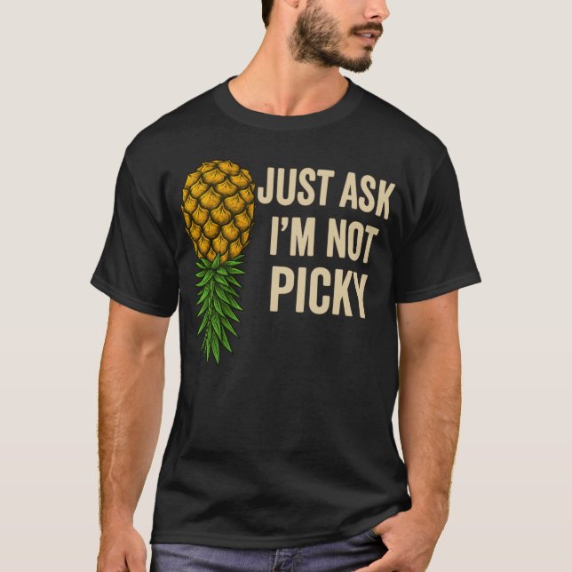 Camisa engraçada de abacaxi de cabeça para baixo S (Frente)