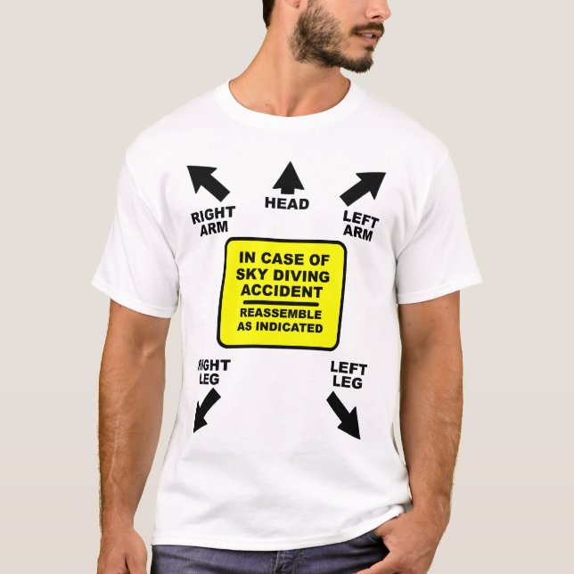 Camisa engraçada de acidente de paraquedismo remon (Frente)