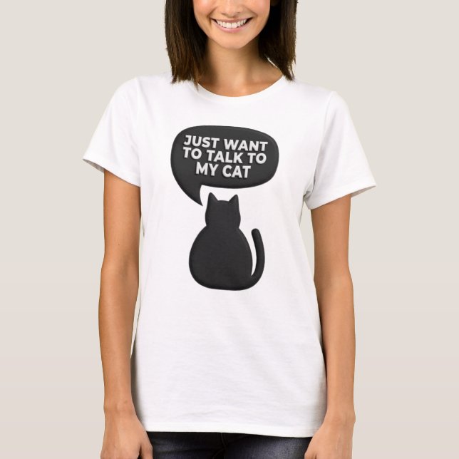 Camisa engraçada de ansiedade social para gatos |  (Frente)