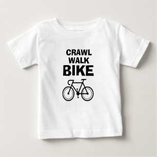 Camisa engraçada de bebê de bicicleta Walk Bike