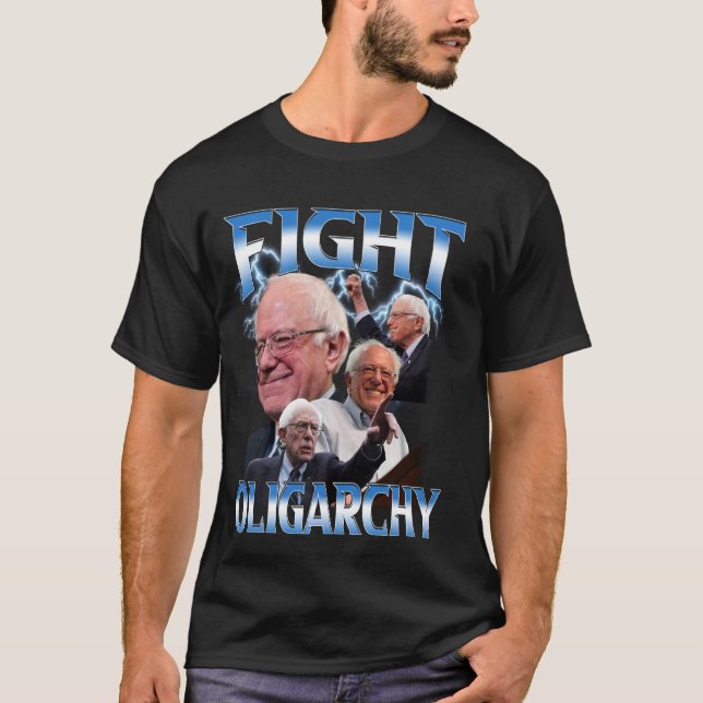 Camisa engraçada de Bernie Sanders lutando contra  (Frente)