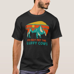 Camisa engraçada de bisão búfalo Não acaricie o Co