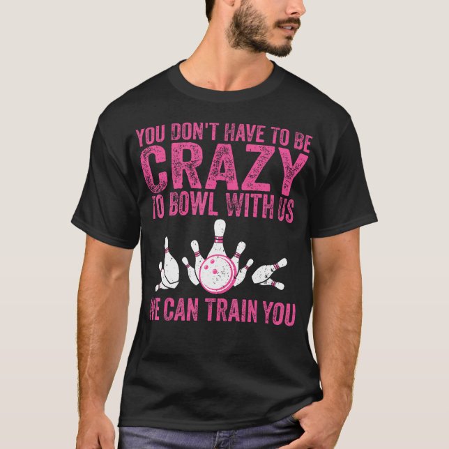 Camisa engraçada de boliche para crianças amantes  (Frente)