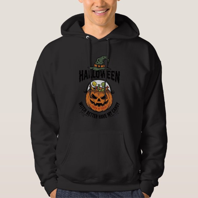 Camisa engraçada de bruxa de Halloween com design  (Frente)