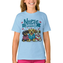 Camisa engraçada de cachorro enfermeira Equipe de