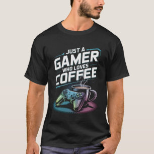 Camisa Engraçada De Café De Jogador Apenas Um Joga
