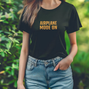 Camisa engraçada de caminhada modo avião ligado la