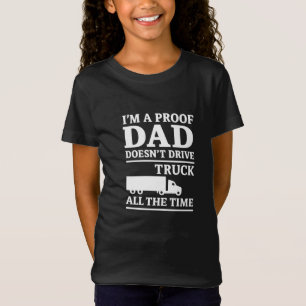 Camisa engraçada de criança para pais caminhoneiro