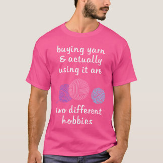 Camisa engraçada de crochê e tricô para mulheres d