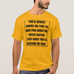 Camisa engraçada de desenhista de retrato falado p
