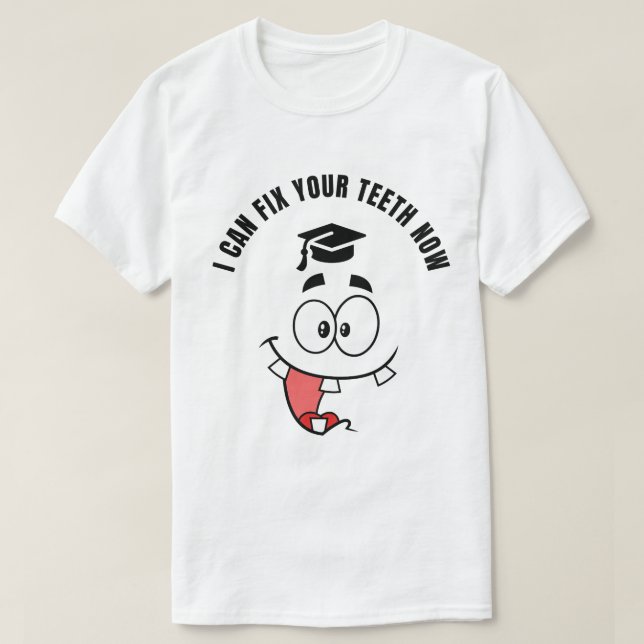 CAMISA ENGRAÇADA DE FORMATURA DE DENTISTA (Frente do Design)