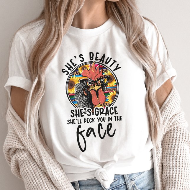 Camisa Engraçada De Frango, Camisa De Frango Louca (Criador carregado)