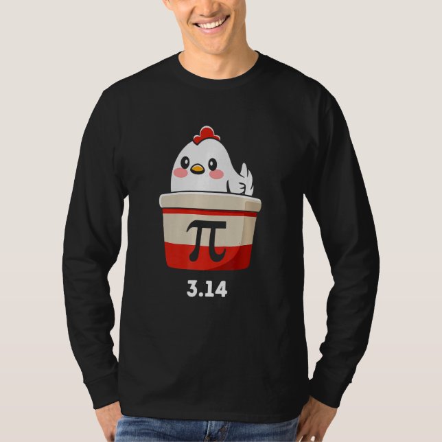 Camisa engraçada de frango Pot Pi Dia Pie amante d (Frente)
