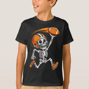 Camisa engraçada de futebol com esqueleto de Hallo