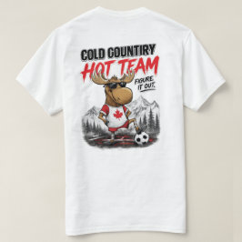 Camisa engraçada de futebol do Canadá com alce