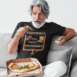 Camisa Engraçada de Futebol e Pizza