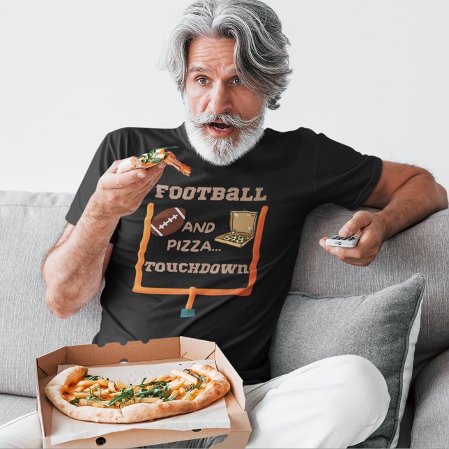 Camisa Engraçada de Futebol e Pizza (Criador carregado)