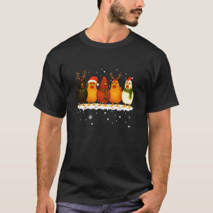 Camisa engraçada de galinha de Natal Alegre Galinh