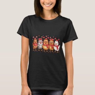 Camisa engraçada de galinha do Dia dos Namorados p