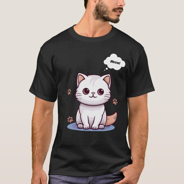 Camisa Engraçada De Gato, Camisa De Gato, Camisa D (Frente)