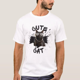Camisa Engraçada De Gato, Camisa De Gato, Camisa D