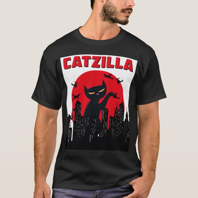 Camisa Engraçada De Gato, Camiseta Engraçada De Ga (Frente)