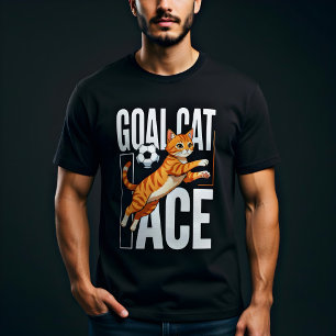 Camisa engraçada de gato de futebol - Camisa de pr