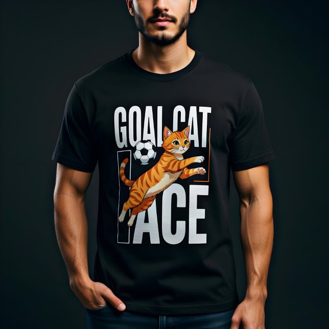 Camisa engraçada de gato de futebol - Camisa de pr (Criador carregado)