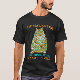Camisa engraçada de gato gordo para homens, mulher
