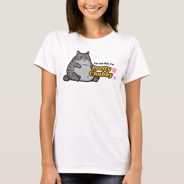 Camisa engraçada de gato para mulher - Não estou g (Frente)