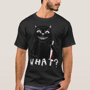 Camisa engraçada de gato preto, gato que gato assa