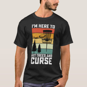 Camisa engraçada de golfe de disco Bateu nas árvor