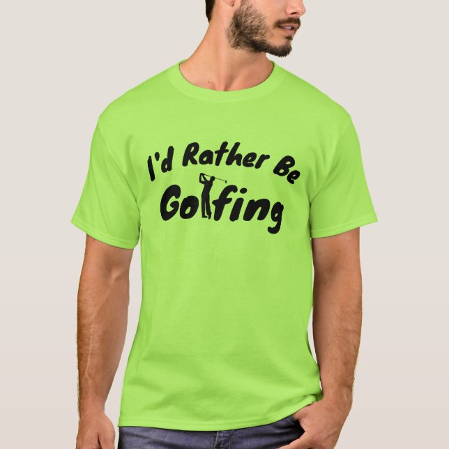 Camisa Engraçada De Golfe - Eu Preferencialmente S (Frente)