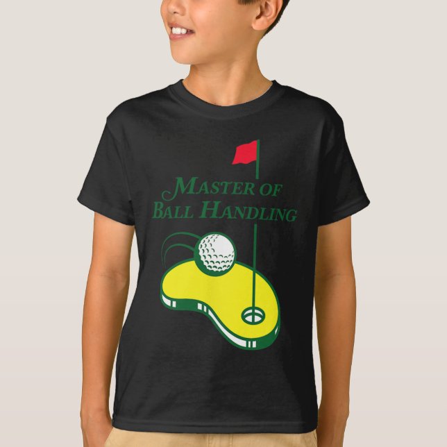 Camisa engraçada de golfe - Mestre em Manuseio de  (Frente)