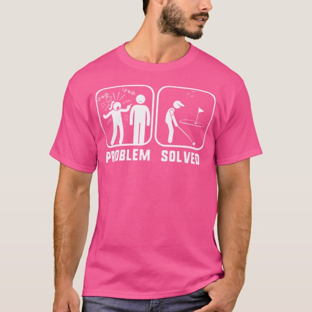 Camisa engraçada de golfistas com problema de golf (Frente)
