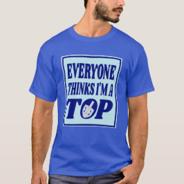 Camisa engraçada de Hanukkah azul Piada Dreidel 