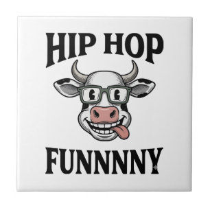 Camisa engraçada de hip hop de vaca com desenho de