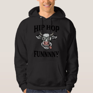 Camisa engraçada de hip hop de vaca com desenho de