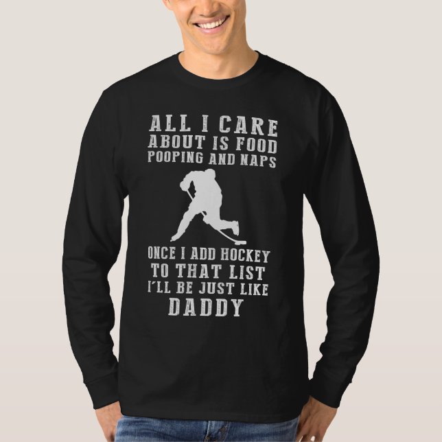Camisa Engraçada De Hockey Com Pai: Priorizando Co (Frente)