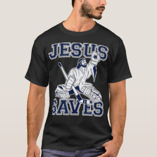 Camisa Engraçada De Hockey - Jesus Salva Camisas -